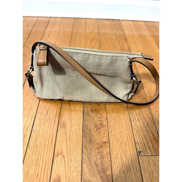 Fossil Carolina Top Zip Canvas Purse in Khaki - Picture 2 of 7